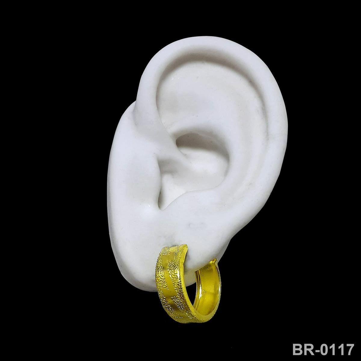 Brinco de Argola Trabalhada com Raio (Sem Banho) 