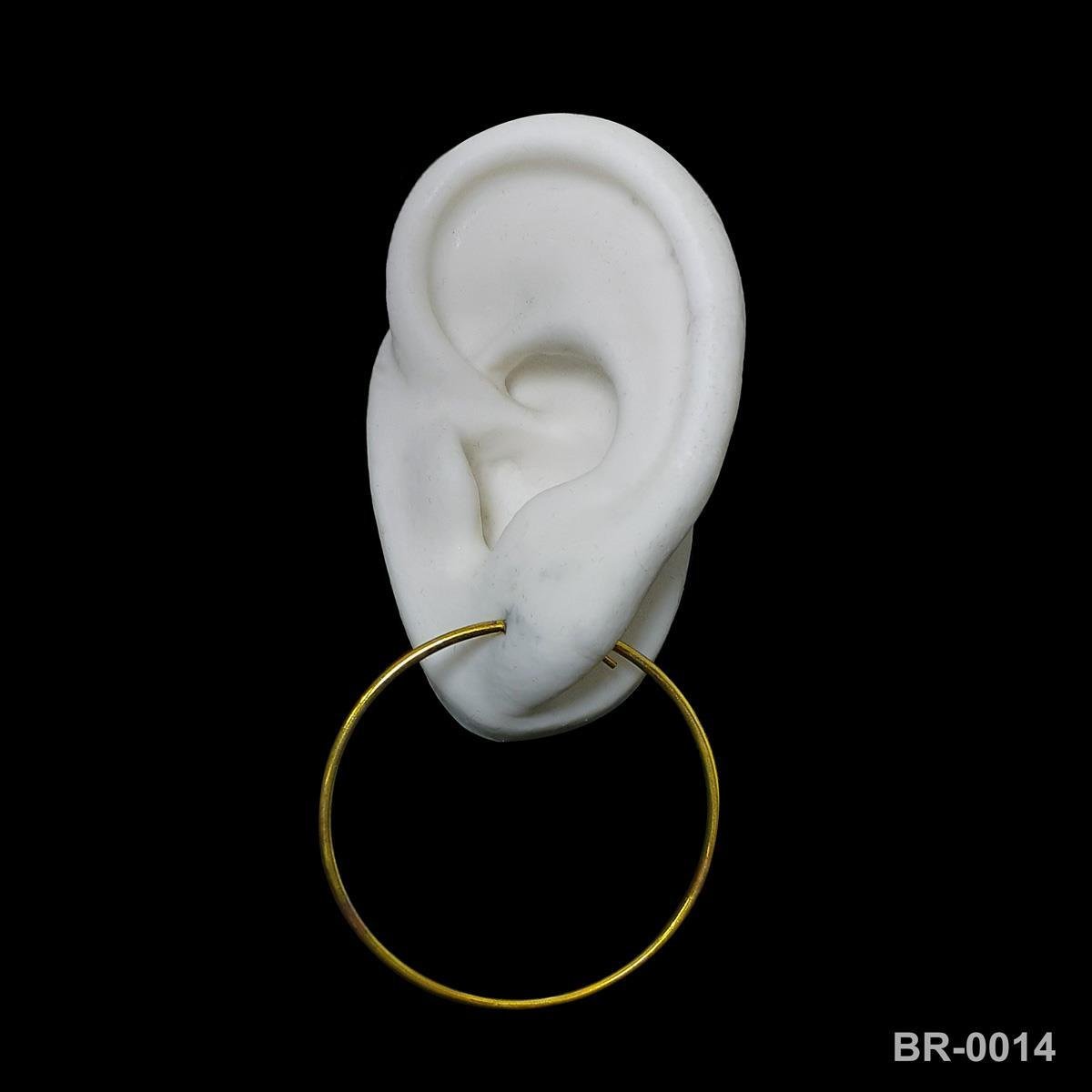 Brinco de Argola Média Pino Passante (Sem Banho) 