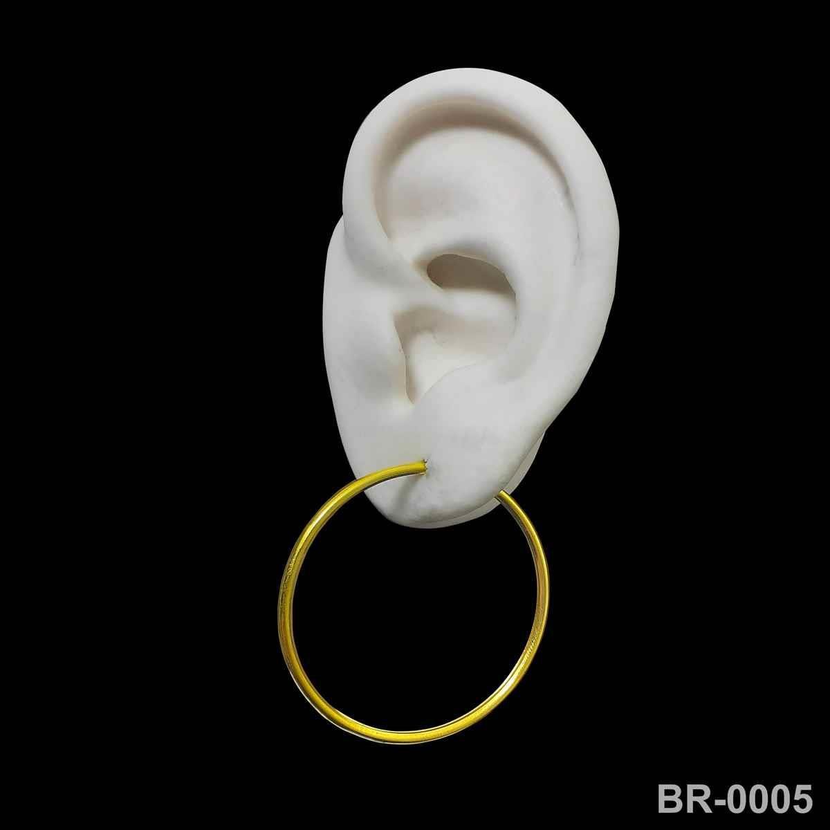 Brinco de Argola 2020 médio 4,4cm Um Fio (Sem banho) 