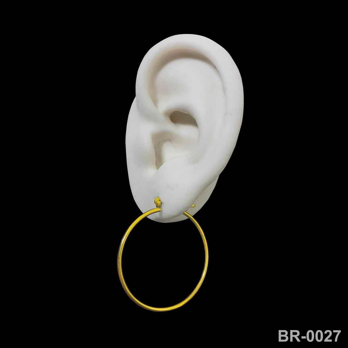Brinco de Argola Médio 3,5cm Com Fecho Italiano (Sem banho) 