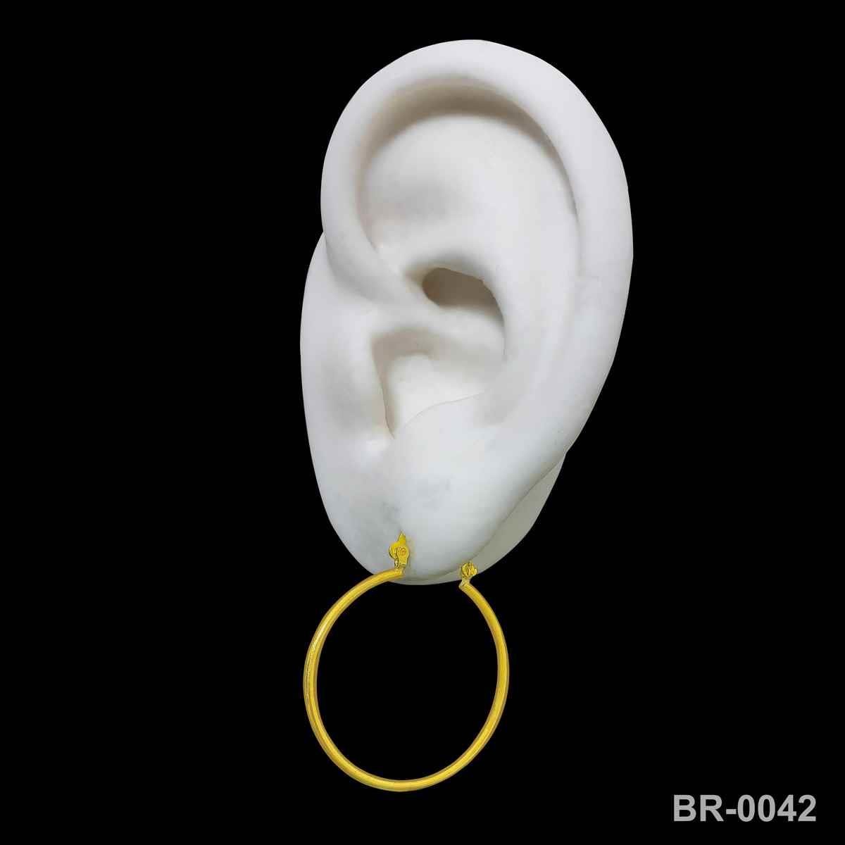 Brinco de Argola Médio Com Gancho da Vovó 2,8Cm (Sem banho) 