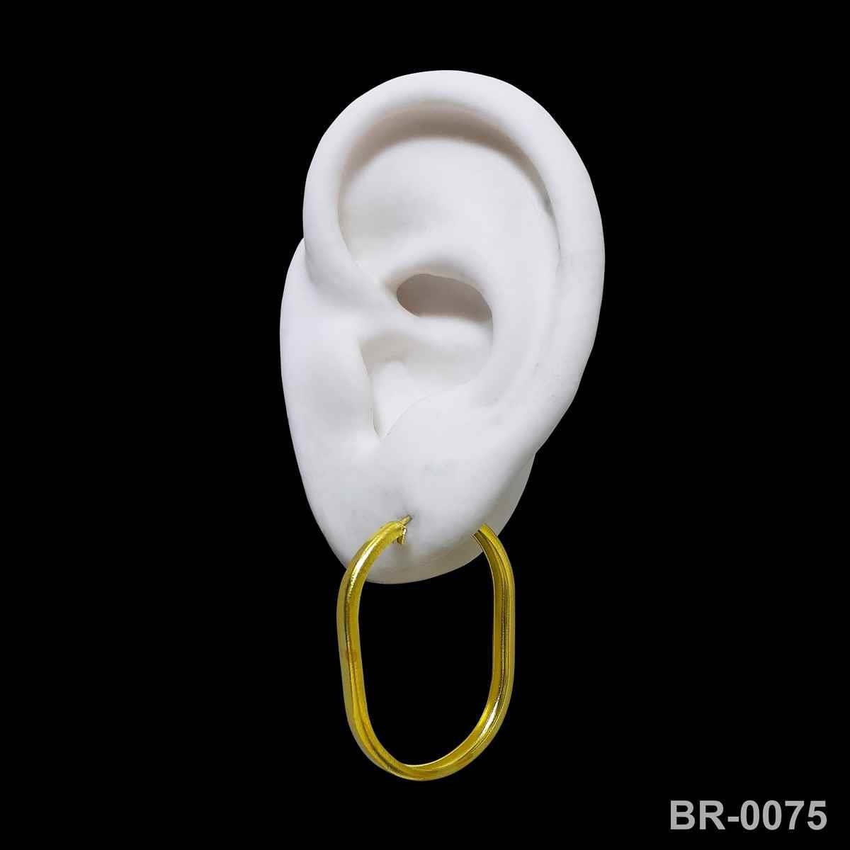 Brinco de Argola Elipse Grande (Sem Banho) 