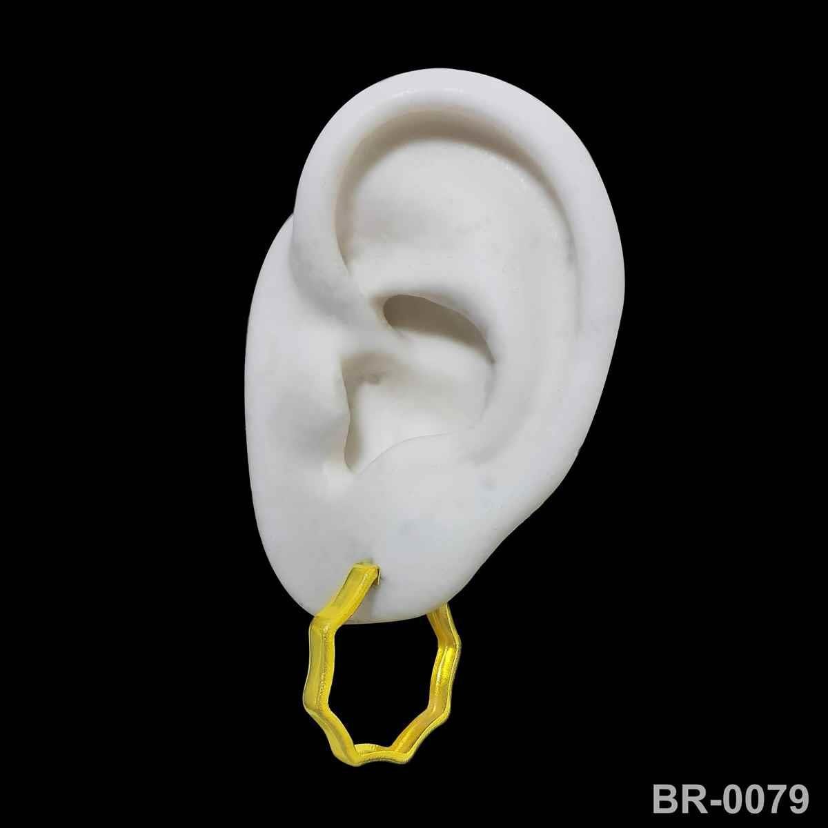 Brinco Argola Pino Passante Octógono (Sem Banho) 