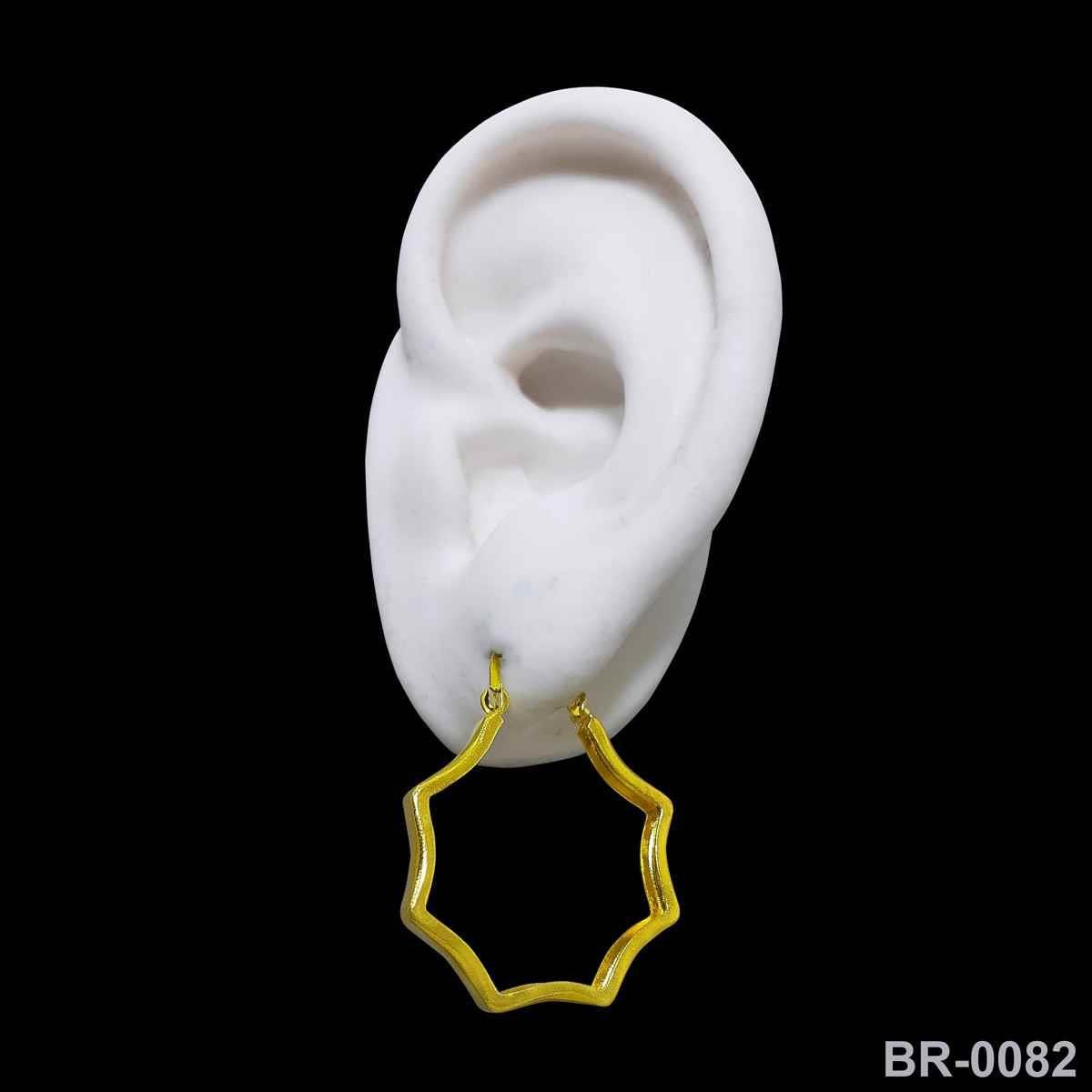 Brinco de Argola Estrela Lisa 2,5cm (Sem banho) 