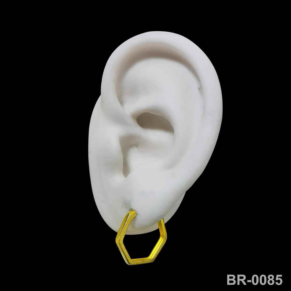 Brinco de Argola Pentagonal (sem banho) 