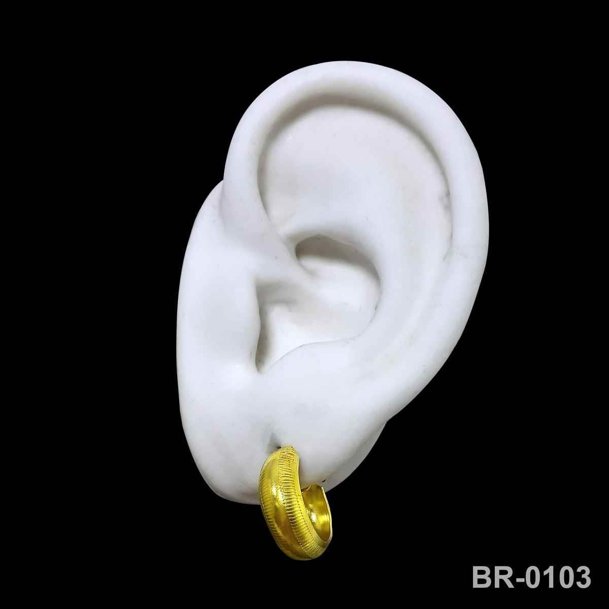 Brinco de Argola Riscada 1,7cm (Sem banho) 