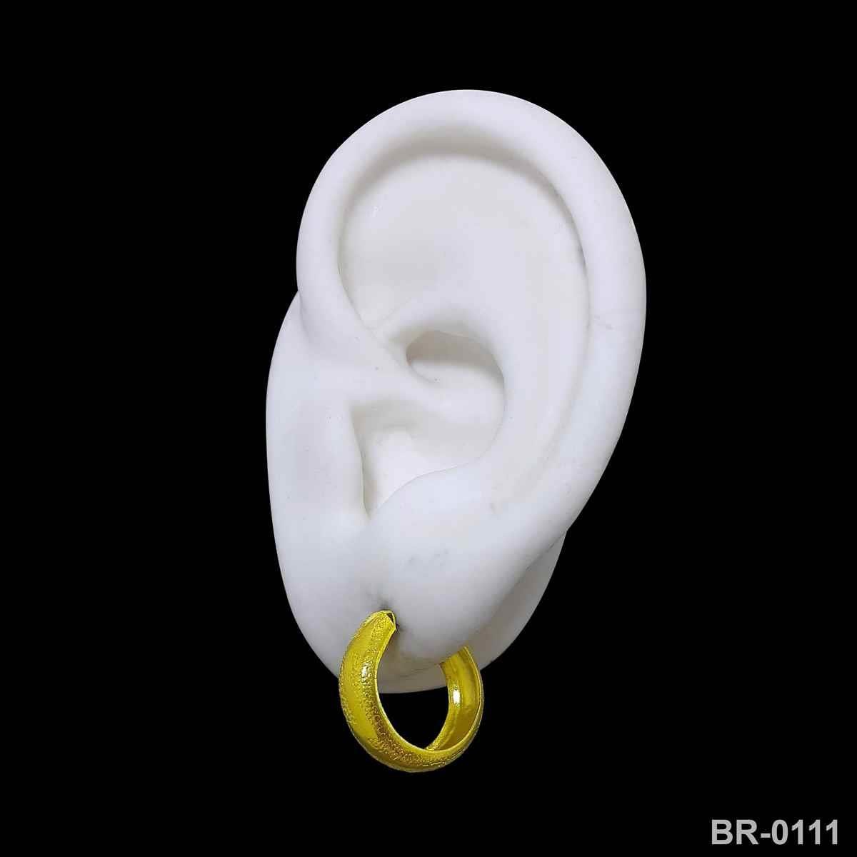 Brinco de Argola Fosco Com Raio Liso 2 cm (Sem banho) 