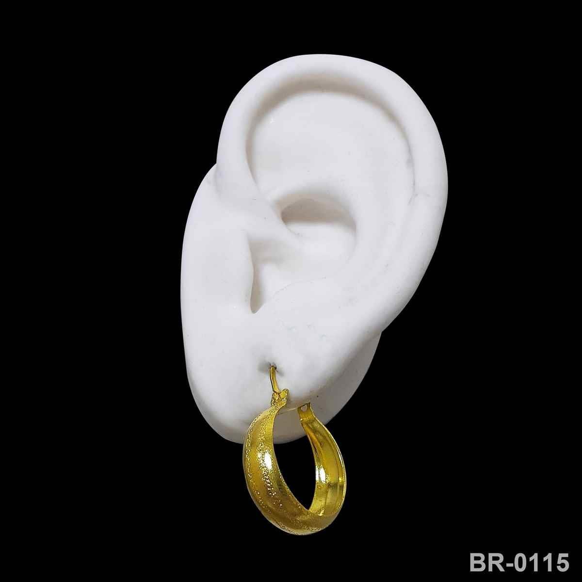 Brinco de Argola Fosco Com Raio Liso e Gancho da Vovó 2cm (Sem banho) 