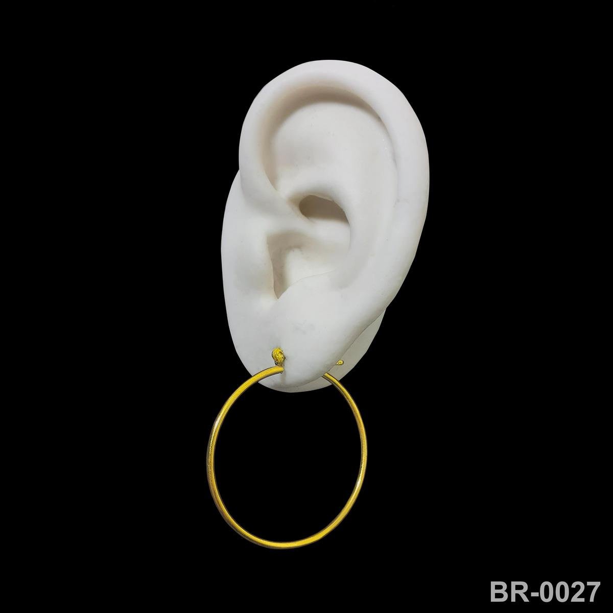 Brinco de Argola Médio 3,5cm Com Fecho Italiano (Sem banho) 