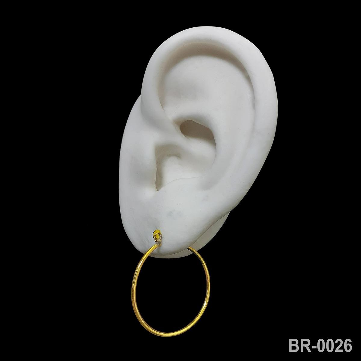 Brinco de Argola 3,5cm Com Fecho Italiano (Sem banho) 