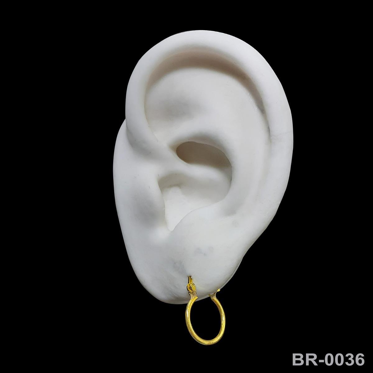 Brinco de Argola Com Gancho da Vovó 1,3cm (Sem banho) 