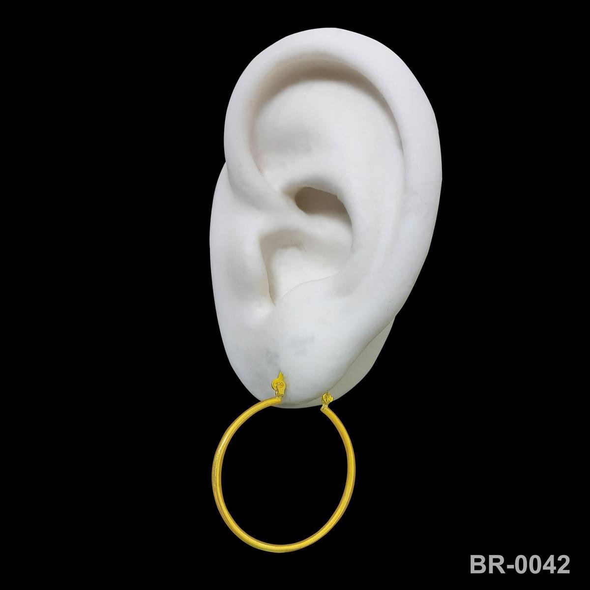 Brinco de Argola Médio Com Gancho da Vovó 2,8Cm (Sem banho) 