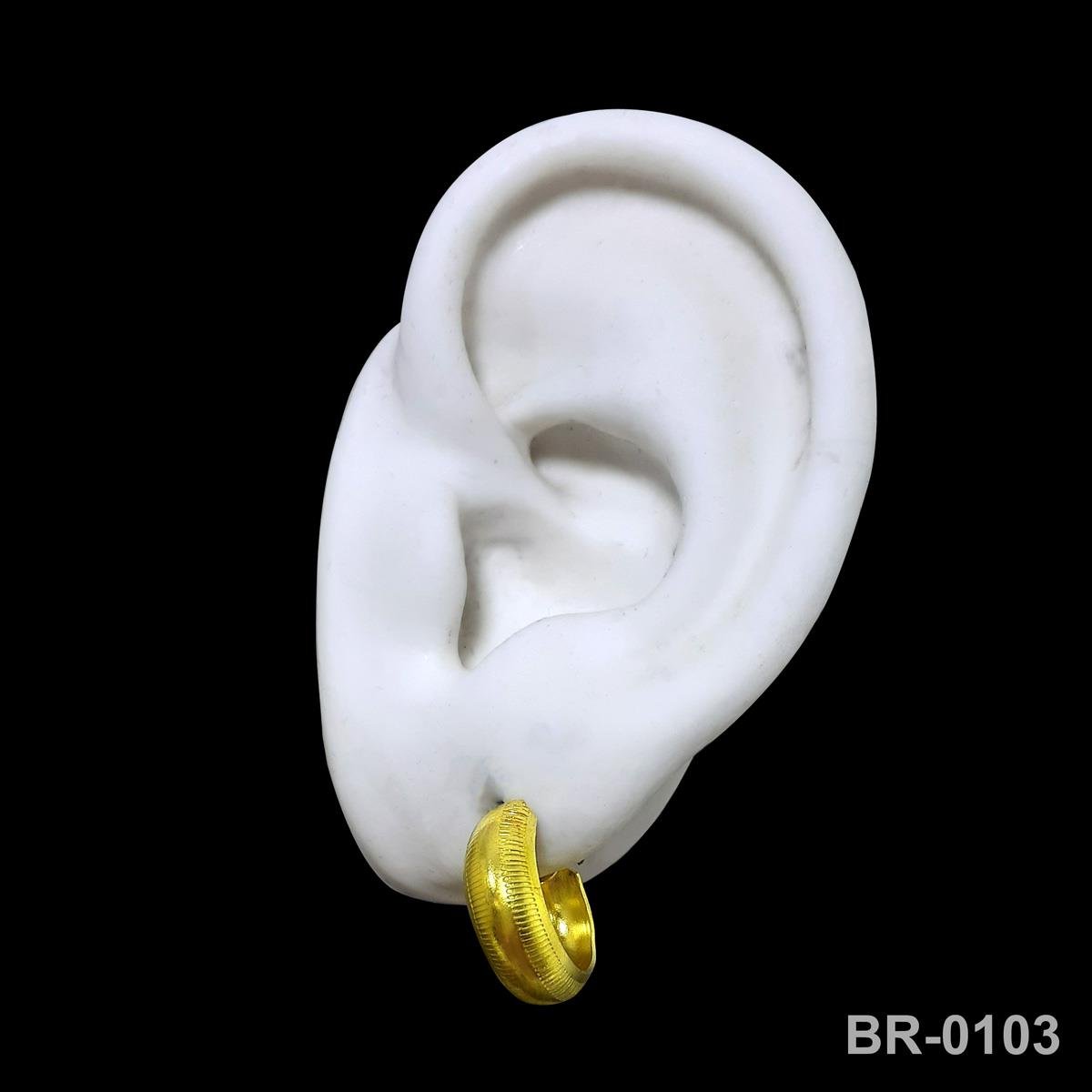 Brinco de Argola Riscada 1,7cm (Sem banho) 