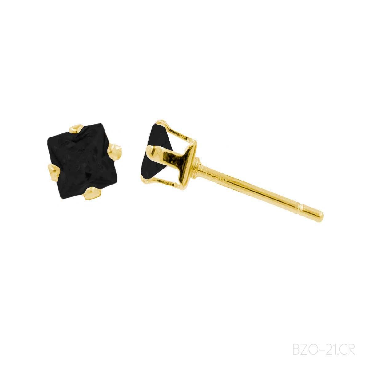 Brinco de Zircônia Quadrada (Sem Banho)