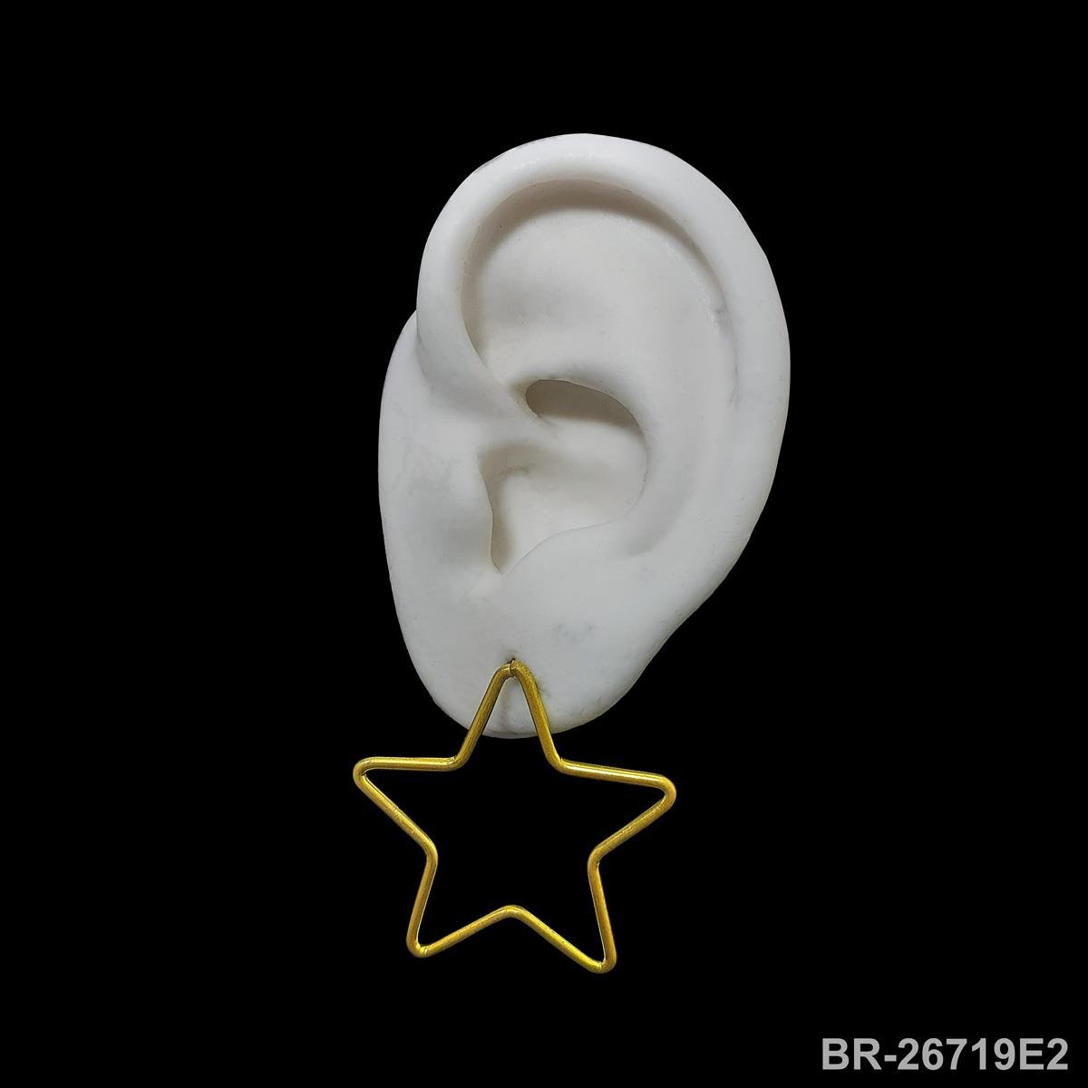 Brinco de Estrela médio 3,5cm (Sem banho) 