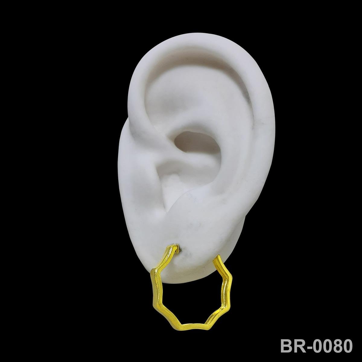 Brinco Argola Sextavada (sem banho) 