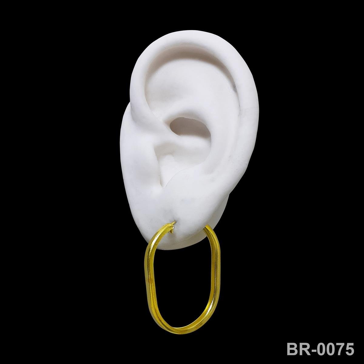 Brinco de Argola Elipse Grande (Sem Banho) 