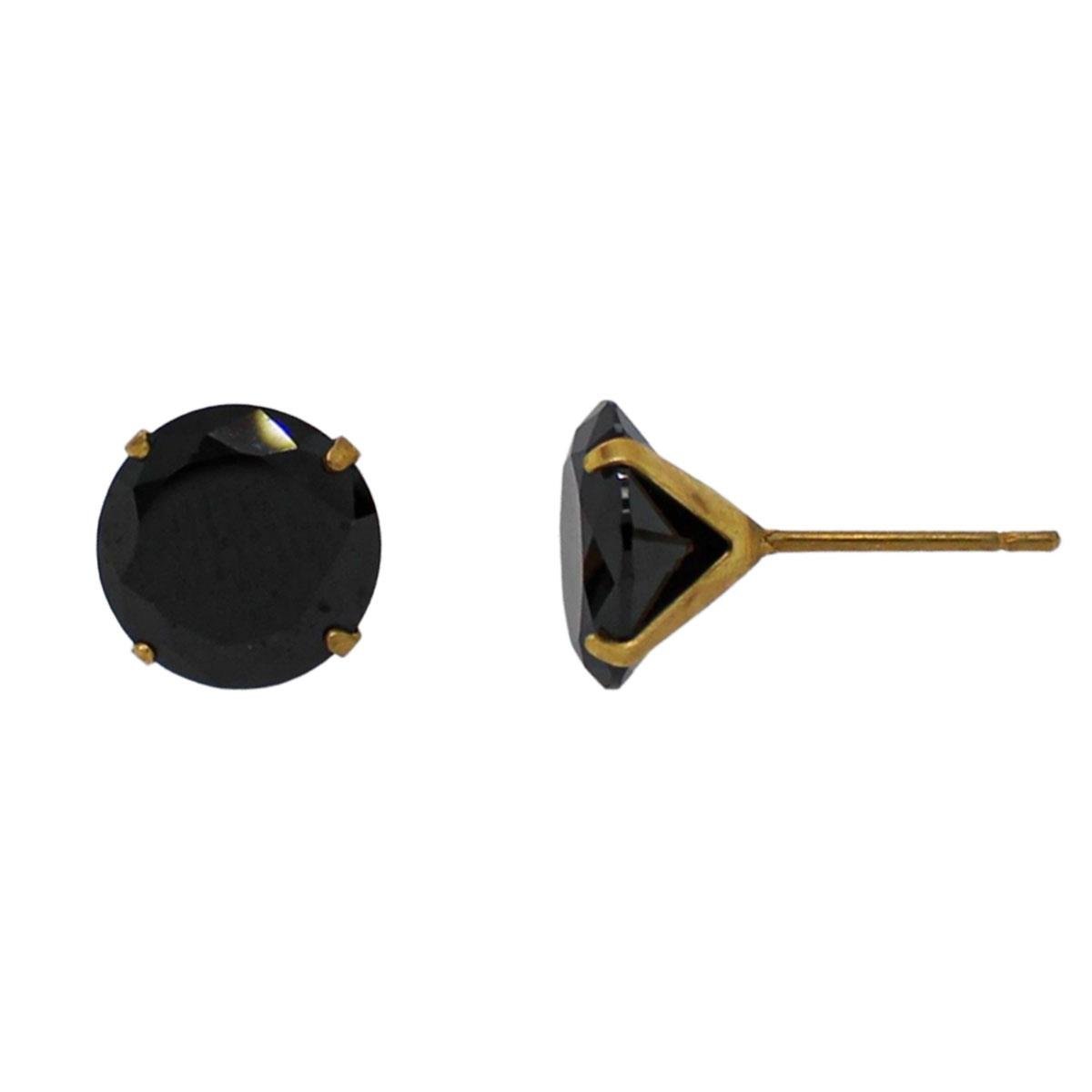 Brinco Solitário Com Zircônia Grande (Sem Banho)