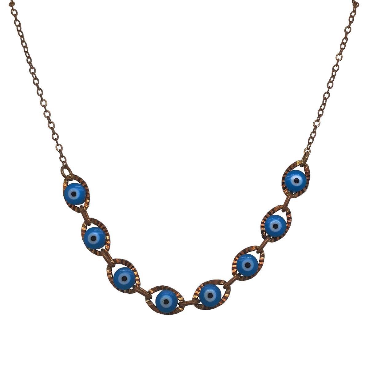 Choker Olho Grego 35cm (sem banho) 