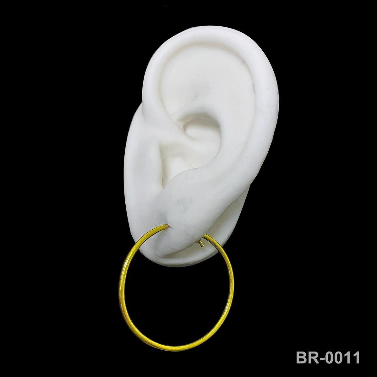 Brinco de Argola Média Pino Passante (Sem Banho) 
