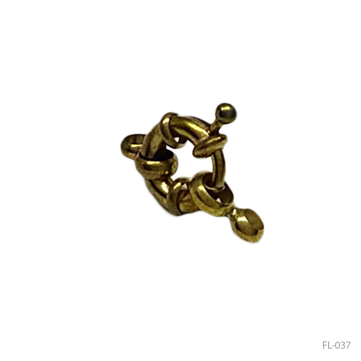 Fecho Bóia Pequeno Mosquetão 12 Mm (Sem Banho)