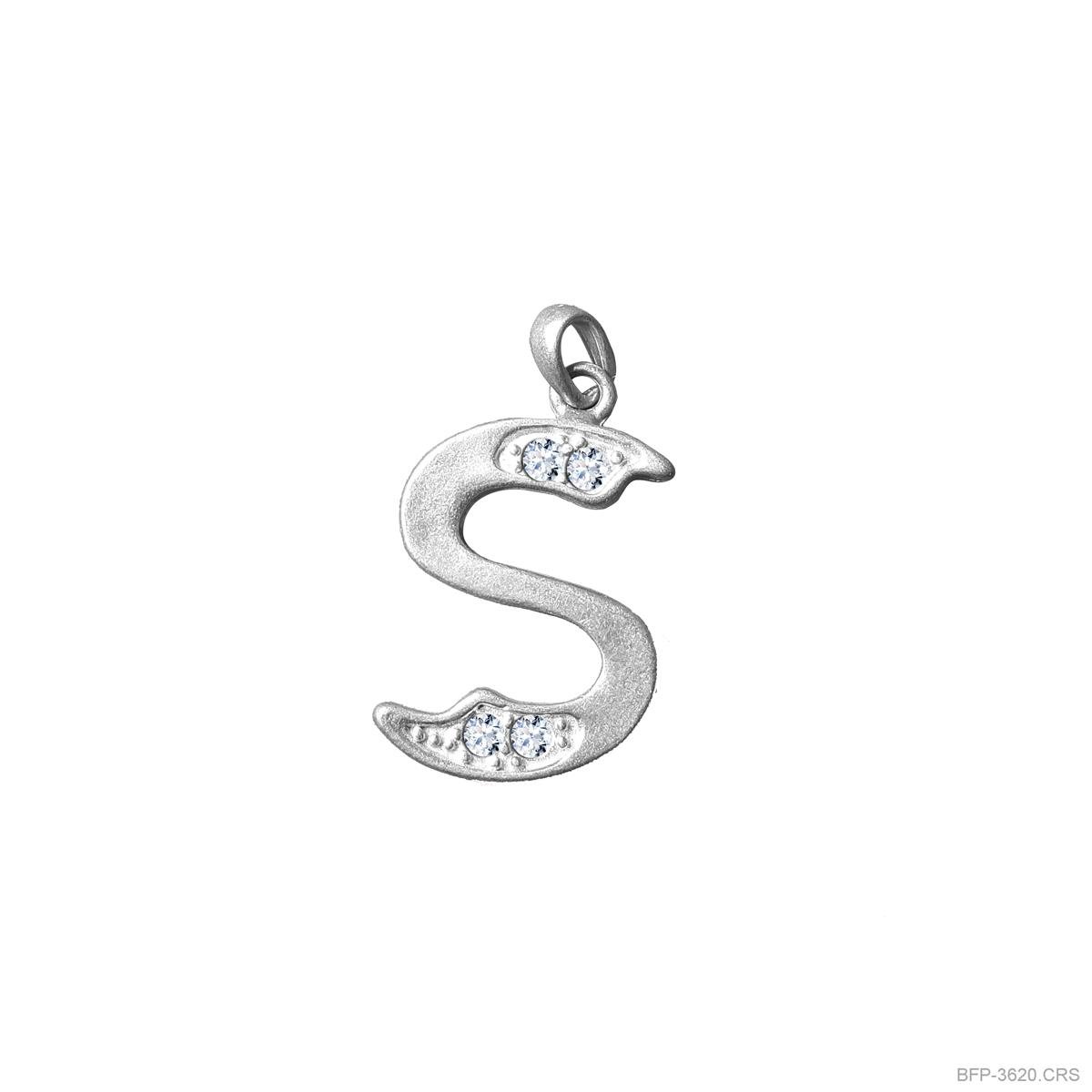 Pingente de Letra Com Strass Em Baixa Fusão (Sem banho) - 3 unidades