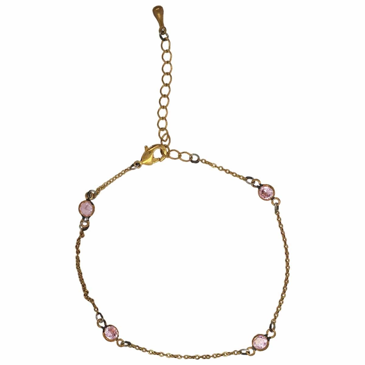 Pulseira Cadeado Com Zircônias ( Sem Banho )