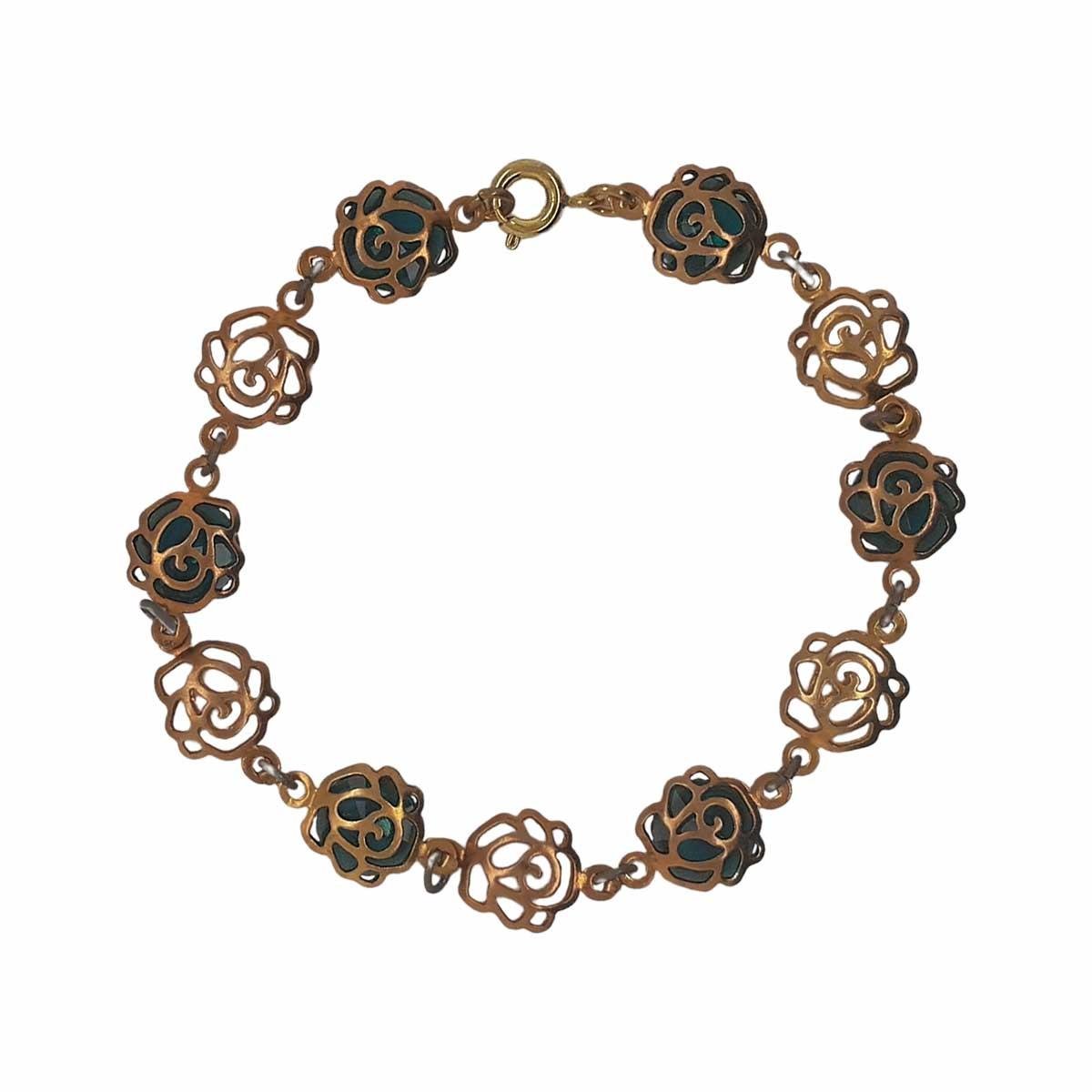 Pulseira De Rosas Vazada (sem banho) 
