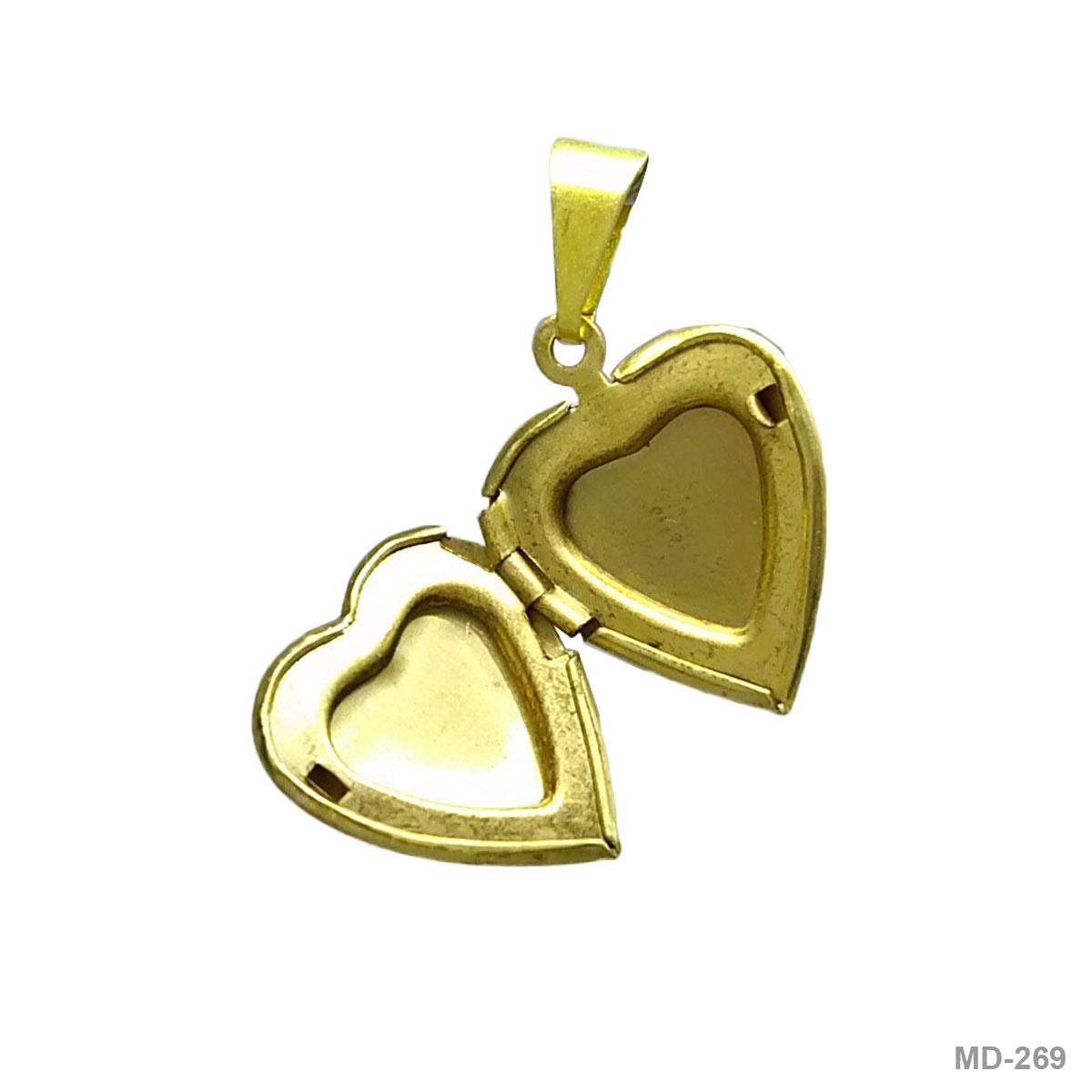 Pingente Relicário De Coração Com Strass (Sem Banho)