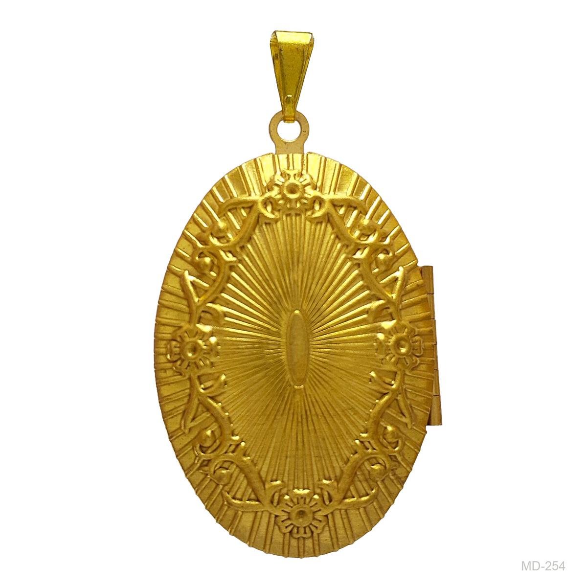 Pingente Relicário Oval Com Detalhe Arabesco (Sem Banho) 